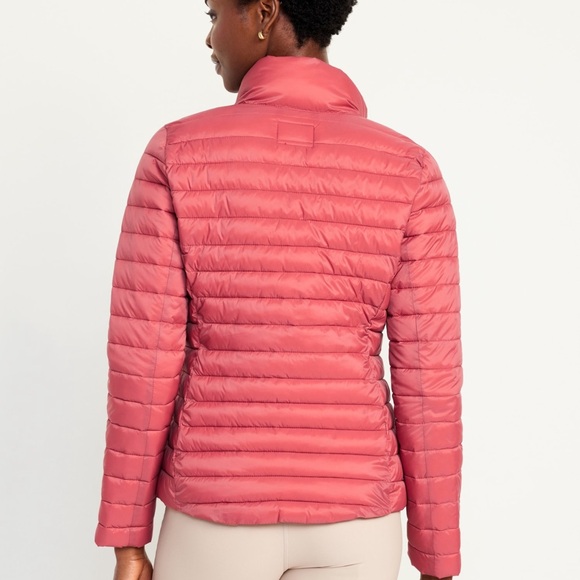 NWT OLD NAVY Water-Resistant Narrow-Channel Puffer Jacket  Dusty Red Size Medium - Picture 2 of 7